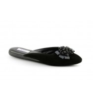 women's slippers VICTORIAN black suede (black jewel)